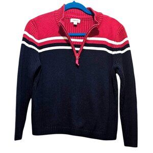 St. Johns Bay Petite Women's Ribbed Cotton Long Sleeve Sweater